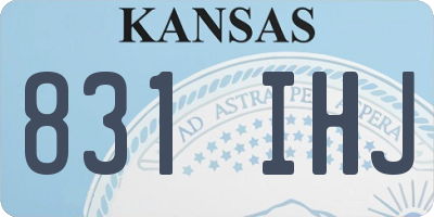 KS license plate 831IHJ