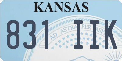 KS license plate 831IIK
