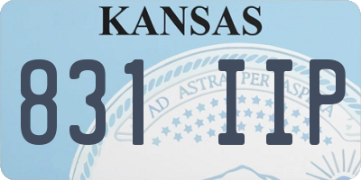 KS license plate 831IIP