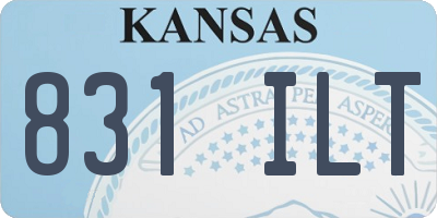 KS license plate 831ILT