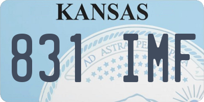 KS license plate 831IMF