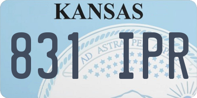 KS license plate 831IPR