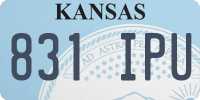 KS license plate 831IPU