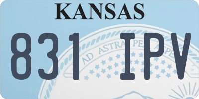 KS license plate 831IPV