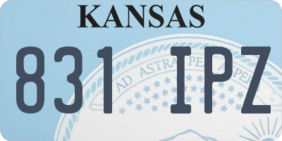 KS license plate 831IPZ