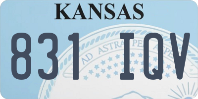 KS license plate 831IQV
