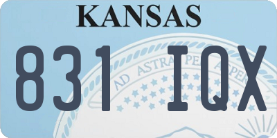 KS license plate 831IQX