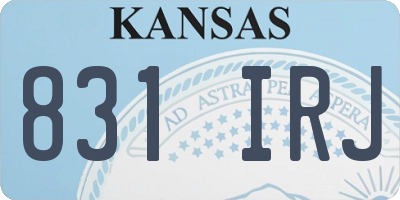 KS license plate 831IRJ