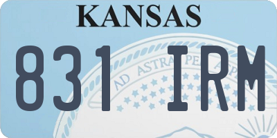 KS license plate 831IRM