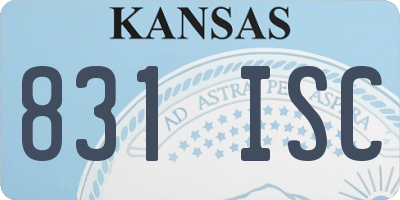 KS license plate 831ISC