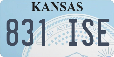 KS license plate 831ISE