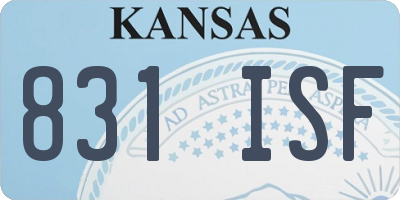 KS license plate 831ISF