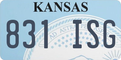 KS license plate 831ISG