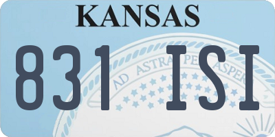 KS license plate 831ISI