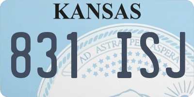 KS license plate 831ISJ