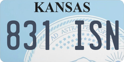 KS license plate 831ISN