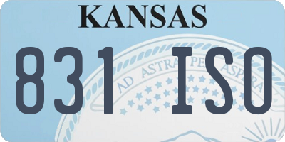KS license plate 831ISO