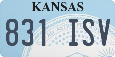 KS license plate 831ISV