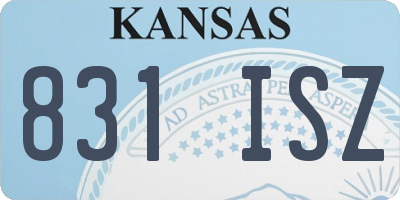KS license plate 831ISZ