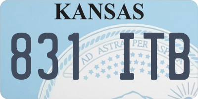 KS license plate 831ITB