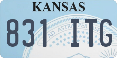 KS license plate 831ITG