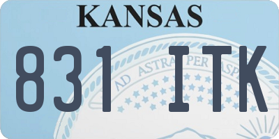 KS license plate 831ITK