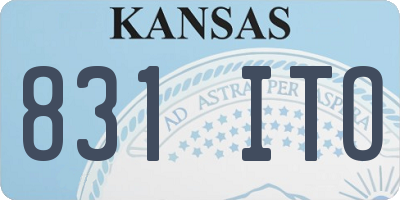 KS license plate 831ITO