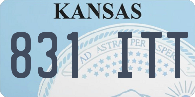 KS license plate 831ITT