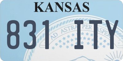KS license plate 831ITY
