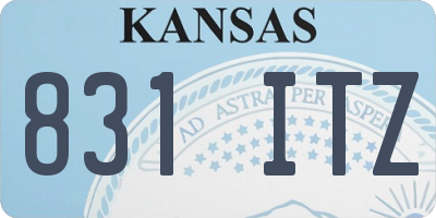 KS license plate 831ITZ