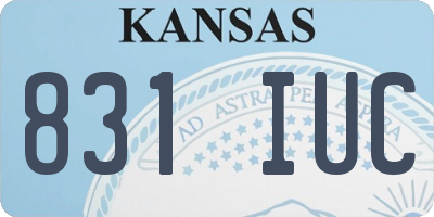 KS license plate 831IUC