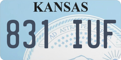 KS license plate 831IUF