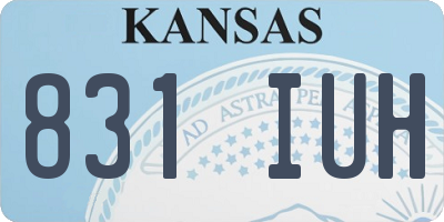 KS license plate 831IUH