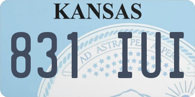 KS license plate 831IUI