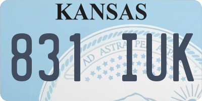 KS license plate 831IUK