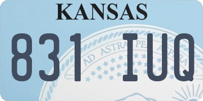 KS license plate 831IUQ
