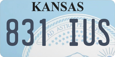 KS license plate 831IUS
