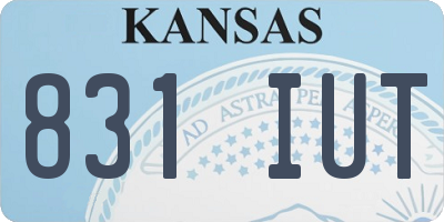 KS license plate 831IUT