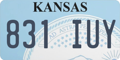 KS license plate 831IUY