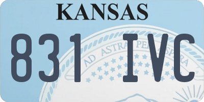 KS license plate 831IVC