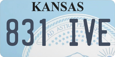 KS license plate 831IVE