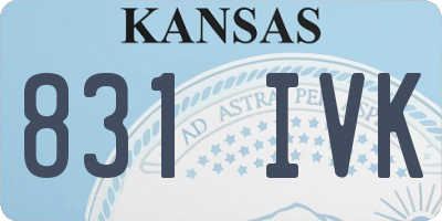 KS license plate 831IVK