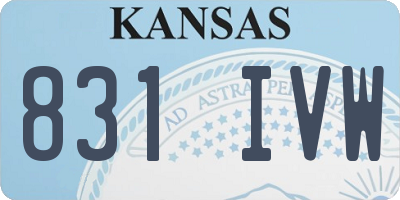 KS license plate 831IVW