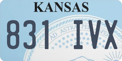 KS license plate 831IVX