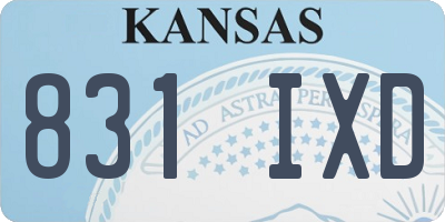 KS license plate 831IXD