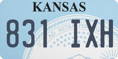 KS license plate 831IXH