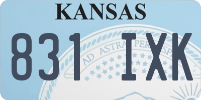 KS license plate 831IXK