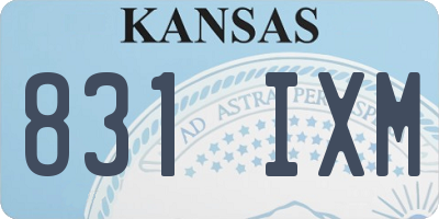 KS license plate 831IXM