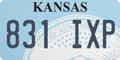 KS license plate 831IXP
