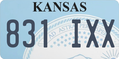 KS license plate 831IXX